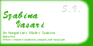 szabina vasari business card